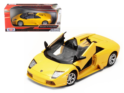Lamborghini Murcielago Roadster Yellow Metallic 1/24 Diecast Model Car