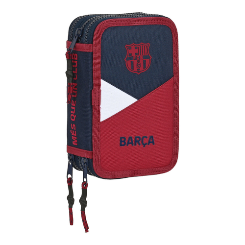 Triple Pencil Case F.C. Barcelona Corporativa Blue Maroon (12.5 x 20.5