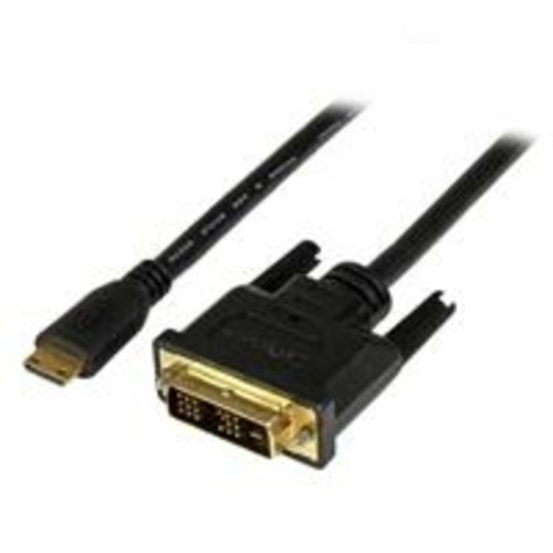 StarTech.com HDCDVIMM1M 1m Mini HDMI to DVI-D Cable Male to Male, 