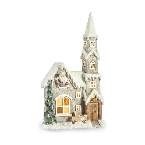 Decorative Figure House Christmas LED Light Music White Brown Green