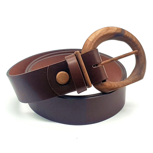 Luxury Wood Belt Fuji Heart 407