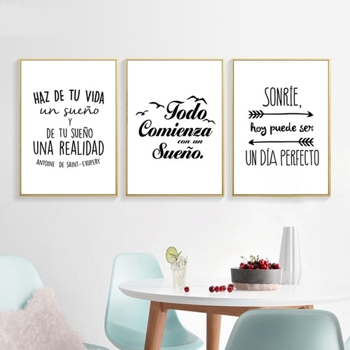 Spanish Positive Quote Canvas Art Print and Poster