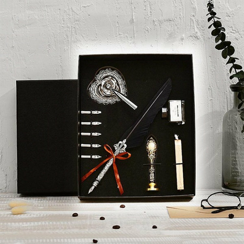 Feather Dip Pen Gift Set