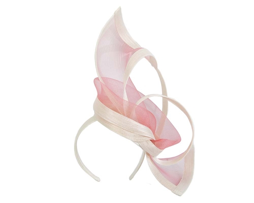 Cream coral fascinator for  Cup races