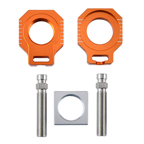 CNC Rear Axle Blocks Chain Adjuster For KTM 125