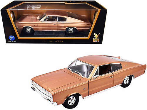 1966 Dodge Charger Bronze Metallic 1/18 Diecast Model Car by Road