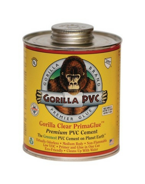 Gorilla R-04000 4 oz Clear Low PVC Cement
