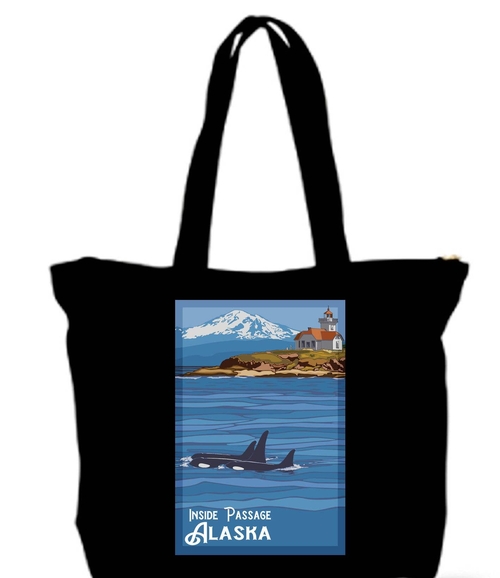 Alaska Travel poster New Zipper Tote Bag