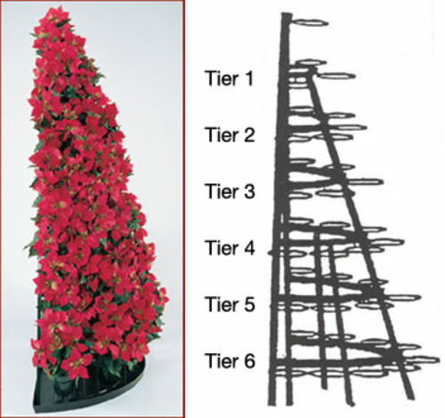 Creative Displays 102-8WM 6.5 ft. Half Round Tree Rack