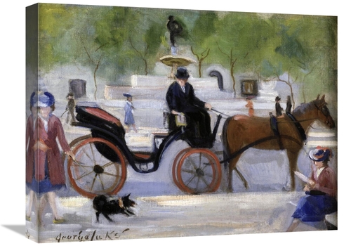 Global Gallery GCS-282369-22-142 22 in. Central Park Carriage Art Prin