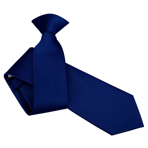 Solid Check Clip On Slim Tie - Royal Blue