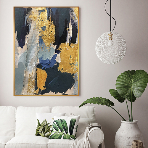 Abstract Young Golden Canvas Painting