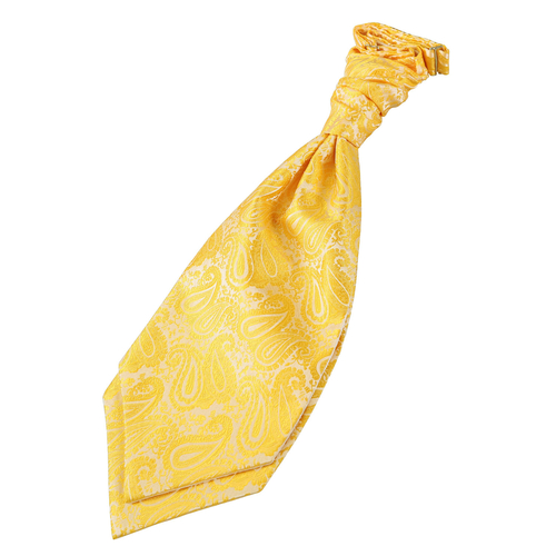Paisley Pre-Tied Ruche Cravat - Boys - Gold