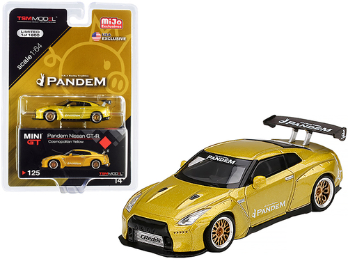 Nissan GT-R (R35) Pandem with GT Wing Cosmopolitan Yellow Metallic