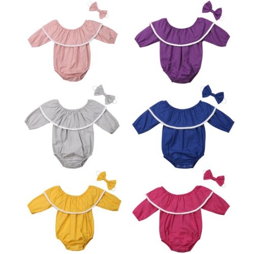 Newborn Infant Baby Girls Long Sleeve Ruffle