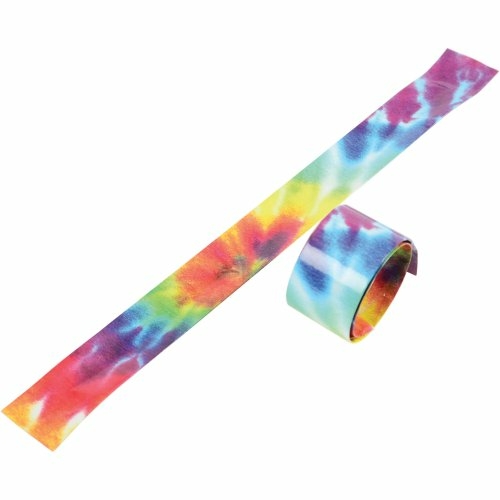 US Toy JA853 6 Piece Tie Dye Slap Bracelets - Pack of 6