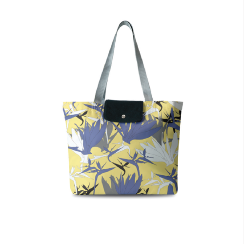 Yellow Bird of Paradise Foldable Tote Bag