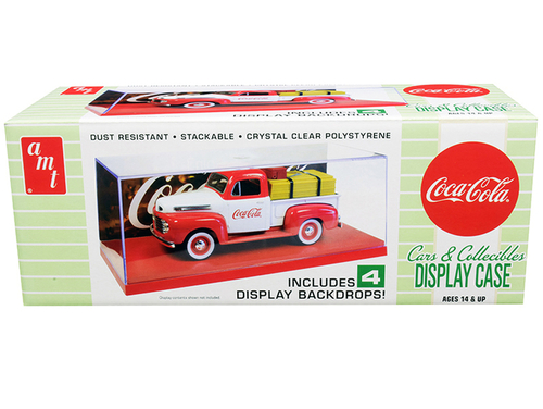 Collectible Display Show Case with Red Display Base and 4 \Coca-Cola\"