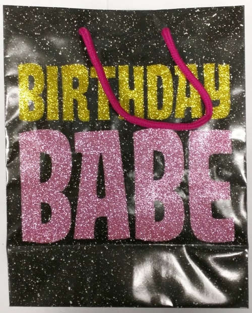 Birthday Babe Glitter Embellished Gift Bag