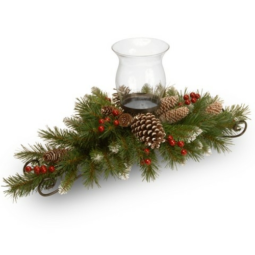 National Tree FRB3-800-30C-A3 30 in. Frosted Berry Centerpiece with 1
