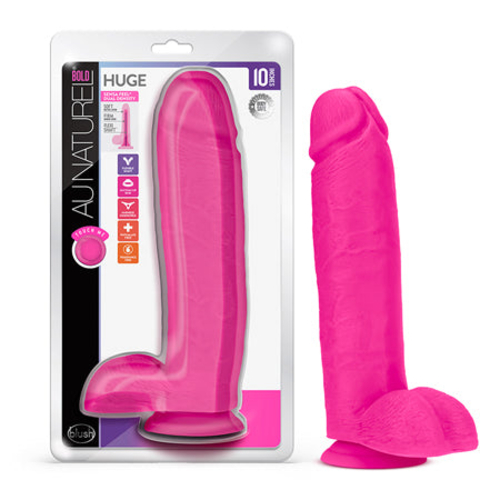 Blush Au Naturel Bold Huge 10 in. Posable Dual Density Dildo with