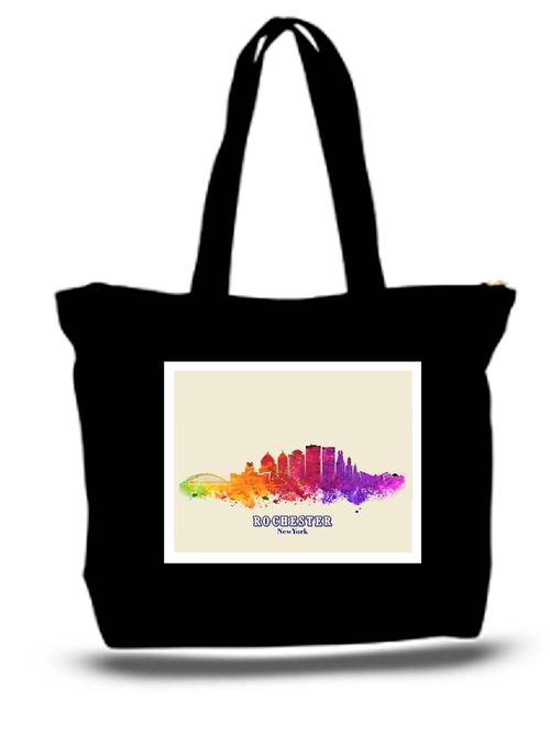 City of Rochester Skyline Watercolor Art Tote Grocery (Copy)
