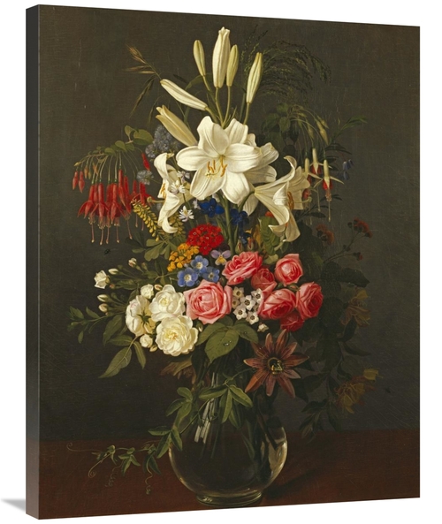 Global Gallery GCS-266969-36-142 36 in. Lilies, Roses & Passion Fl