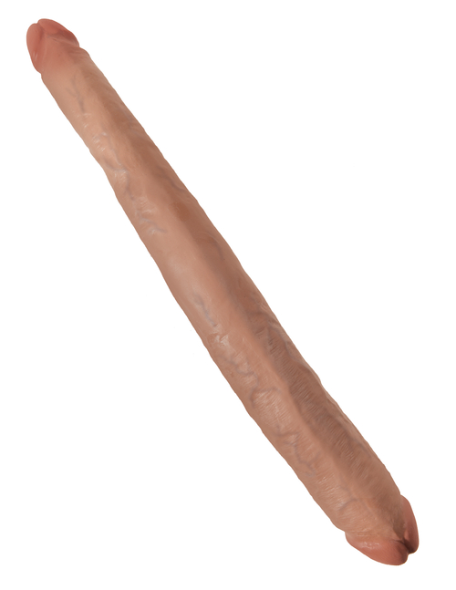 King Cock  16" Tapered Double Dildo - Tan