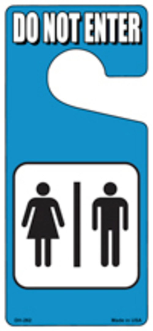 Smart Blonde DH-262 4 x 9 in. Neutral Bathroom Do Not Enter Novelty Me