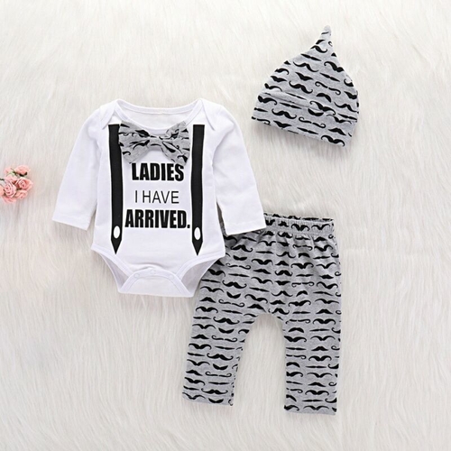 Pudcoco Autumn Newborn Baby Girl Boy Letter Long