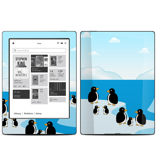 DecalGirl KAH2-PENGUINS Kobo Aura H20 Skin - Penguins