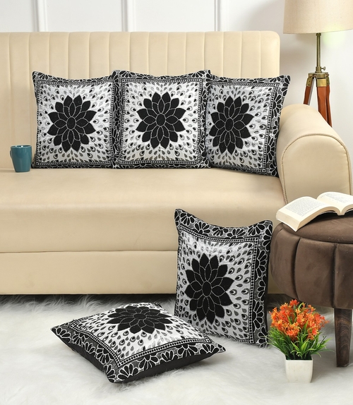 Modern Floral Cushions Cover set of 5 (Size-40x40cm)