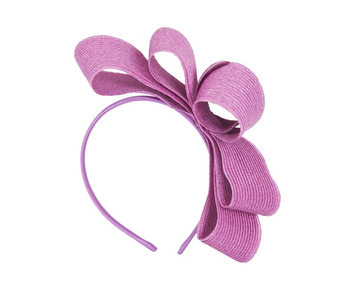 Fuchsia bow fascinator