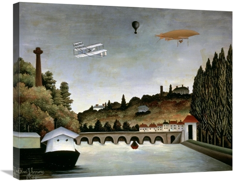 Global Gallery GCS-279889-30-142 30 in. Landscape with Zeppelin Art Pr
