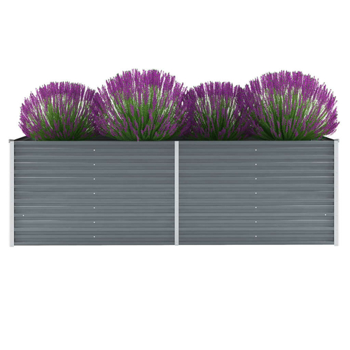 Garden Raised Bed Anthracite 94.5"x31.5"x17.7" Galvanized Steel