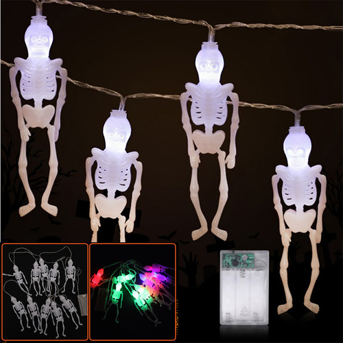 Halloween Decorative String Lights Skull 3 M RGB