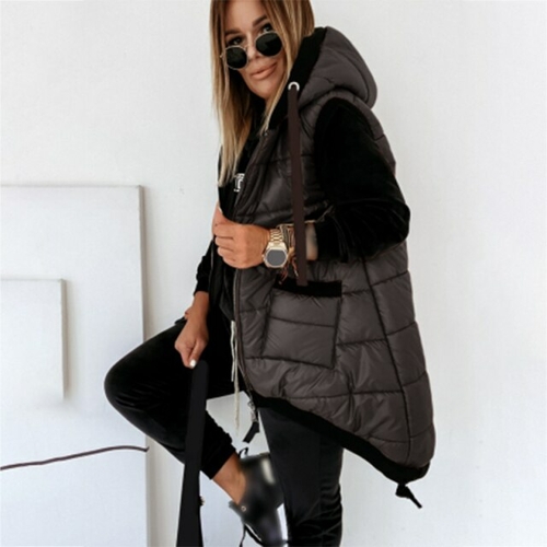 Women's Long Hooded Vest