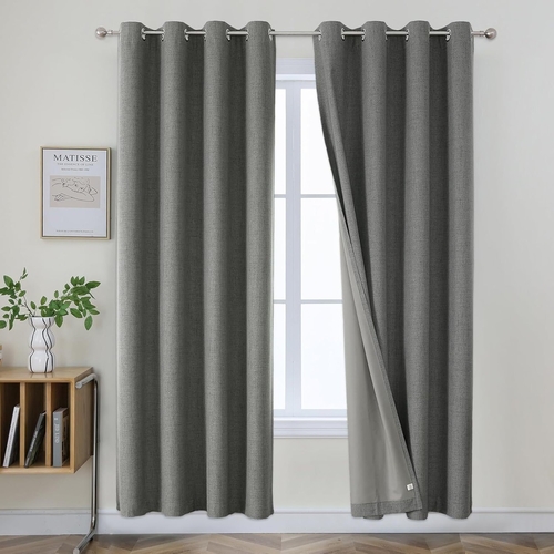 Blackout Curtains Length 2 Panels Set (SIZE-84x52inch)