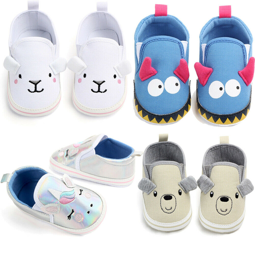 Newborn Baby Boys Girls Casual Canvas Crib Shoes