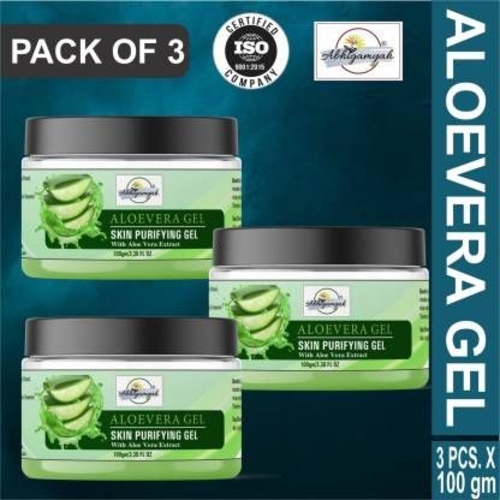 ALOVERA GEL FOR SKIN BRIGHTNING PACK of 3 300ml Aloevera