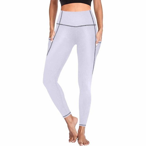 Womens Leggings with Pockets - Fitness Pants / Lavender Purple