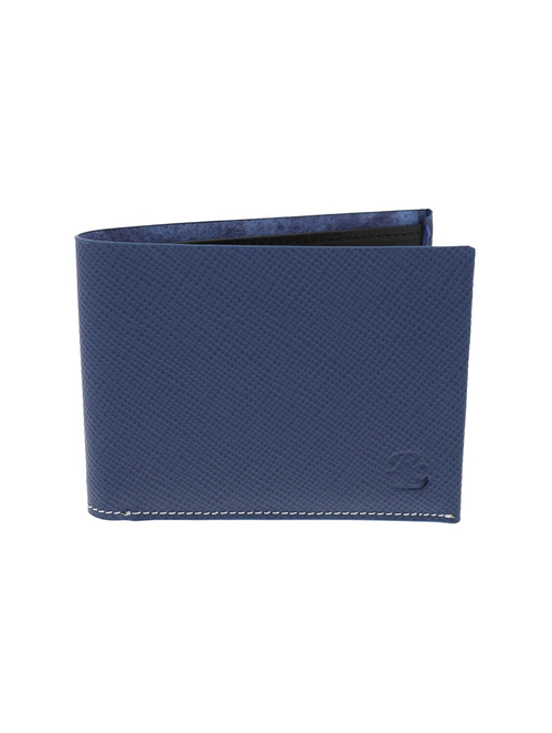 Navy Blue Leather Wallet