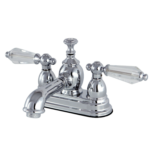 Kingston Brass KS7001WLL 4 in. Centerset Lavatory Faucet with Brass Po