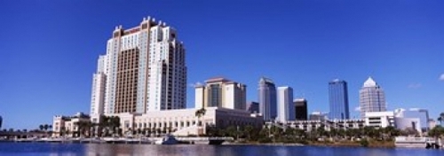 Skyscrapers at the waterfront  Tampa  Hillsborough County  Florida  US