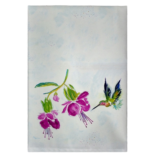 Betsy Drake GT940 20 x 20 in. Purple Hummingbird Guest Towel