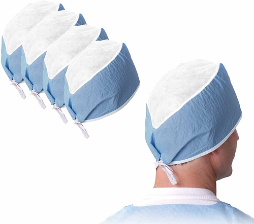 Case of 500 Surgeon Caps NonSterile O.R. Head Coverings for Surgeons