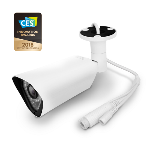 AR4 Outdoor Bullet Camera - White, AI Detection, Night Vision