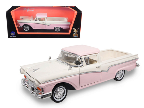 1957 Ford Ranchero Pickup Truck Pink 1/18 Diecast Model by Road