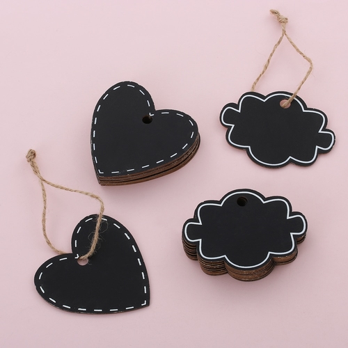 10pcs/set High Quality Black Wooden Love Heart