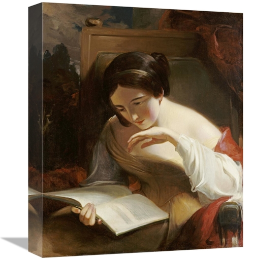 Global Gallery GCS-268566-16-142 16 in. Portrait of a Girl Reading Art